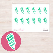 DDZ-18390 planner sticker sheet with enlarged sticker detail