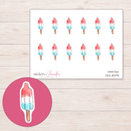 DDZ-18393 planner sticker sheet with enlarged sticker detail