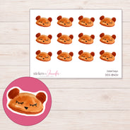 DDZ-18404 planner sticker sheet with enlarged sticker detail