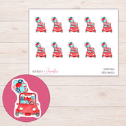 DDZ-18423 planner sticker sheet with enlarged sticker detail