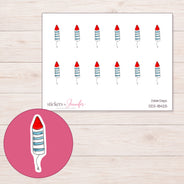 DDZ-18425 planner sticker sheet with enlarged sticker detail