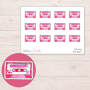 DDZ-18447 planner sticker sheet with enlarged sticker detail