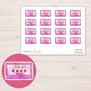 DDZ-18451 planner sticker sheet with enlarged sticker detail
