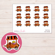 DDZ-18488 planner sticker sheet with enlarged sticker detail