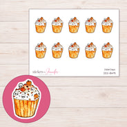 DDZ-18491 planner sticker sheet with enlarged sticker detail