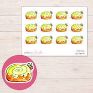 DDZ-18494 planner sticker sheet with enlarged sticker detail