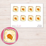 DDZ-18502 planner sticker sheet with enlarged sticker detail