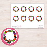 DDZ-18506 planner sticker sheet with enlarged sticker detail