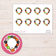 DDZ-18510 planner sticker sheet with enlarged sticker detail