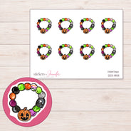 DDZ-18511 planner sticker sheet with enlarged sticker detail