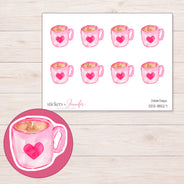 DDZ-18527 planner sticker sheet with enlarged sticker detail