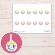 DDZ-18533 planner sticker sheet with enlarged sticker detail