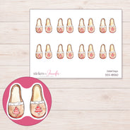 DDZ-18550 planner sticker sheet with enlarged sticker detail