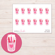 DDZ-18554 planner sticker sheet with enlarged sticker detail