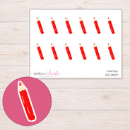 DDZ-18557 planner sticker sheet with enlarged sticker detail