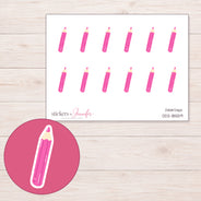 DDZ-18559 planner sticker sheet with enlarged sticker detail