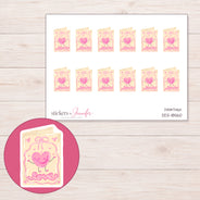 DDZ-18560 planner sticker sheet with enlarged sticker detail