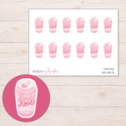 DDZ-18572 planner sticker sheet with enlarged sticker detail