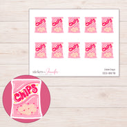 DDZ-18578 planner sticker sheet with enlarged sticker detail