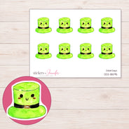 DDZ-18595 planner sticker sheet with enlarged sticker detail
