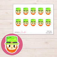 DDZ-18599 planner sticker sheet with enlarged sticker detail