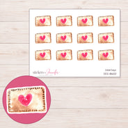 DDZ-18600 planner sticker sheet with enlarged sticker detail