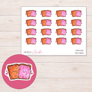DDZ-18621 planner sticker sheet with enlarged sticker detail