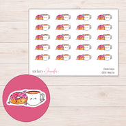 DDZ-18626 planner sticker sheet with enlarged sticker detail