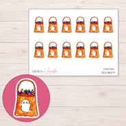 DDZ-18629 planner sticker sheet with enlarged sticker detail
