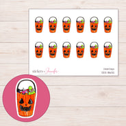 DDZ-18632 planner sticker sheet with enlarged sticker detail
