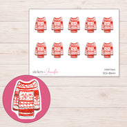 DDZ-18644 planner sticker sheet with enlarged sticker detail