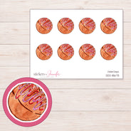 DDZ-18673 planner sticker sheet with enlarged sticker detail