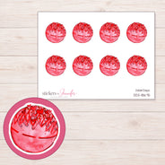 DDZ-18675 planner sticker sheet with enlarged sticker detail