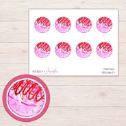 DDZ-18677 planner sticker sheet with enlarged sticker detail