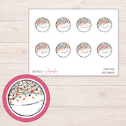 DDZ-18680 planner sticker sheet with enlarged sticker detail
