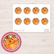 DDZ-18681 planner sticker sheet with enlarged sticker detail