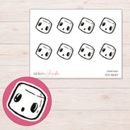 DDZ-18683 planner sticker sheet with enlarged sticker detail