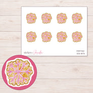 DDZ-18711 planner sticker sheet with enlarged sticker detail