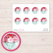 DDZ-18732 planner sticker sheet with enlarged sticker detail