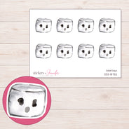 DDZ-18752 planner sticker sheet with enlarged sticker detail