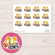 DDZ-18762 planner sticker sheet with enlarged sticker detail