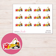 DDZ-18763 planner sticker sheet with enlarged sticker detail
