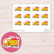 DDZ-18765 planner sticker sheet with enlarged sticker detail