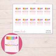 DDZ-18791 planner sticker sheet with enlarged sticker detail