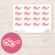 DDZ-18825 planner sticker sheet with enlarged sticker detail