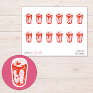 DDZ-18832 planner sticker sheet with enlarged sticker detail