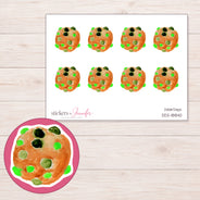 DDZ-18840 planner sticker sheet with enlarged sticker detail