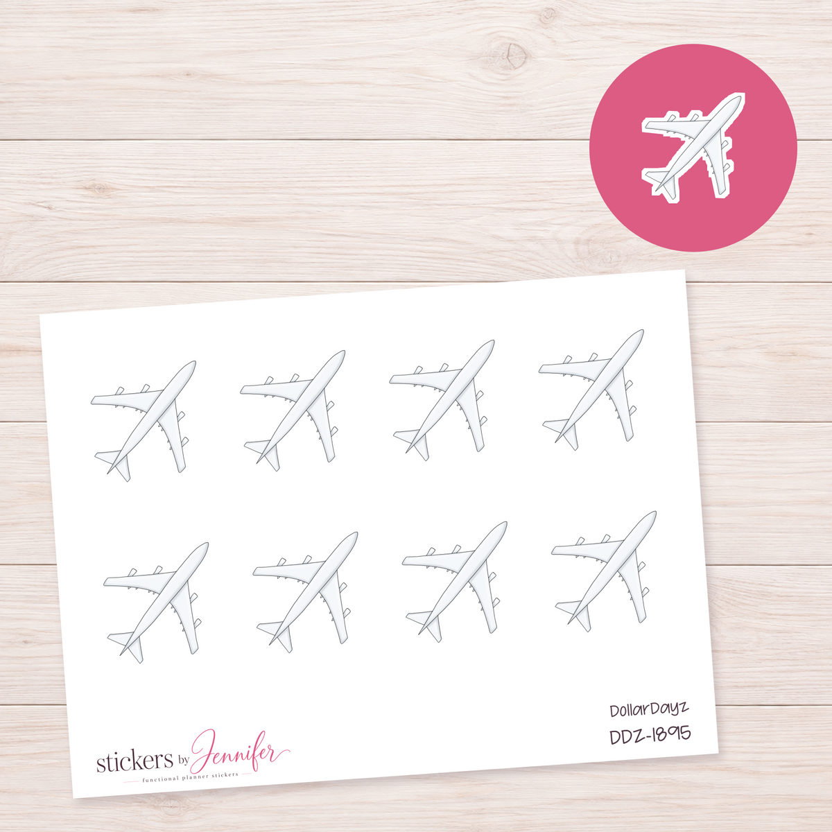 Airplane Planner Stickers | DDZ-1895