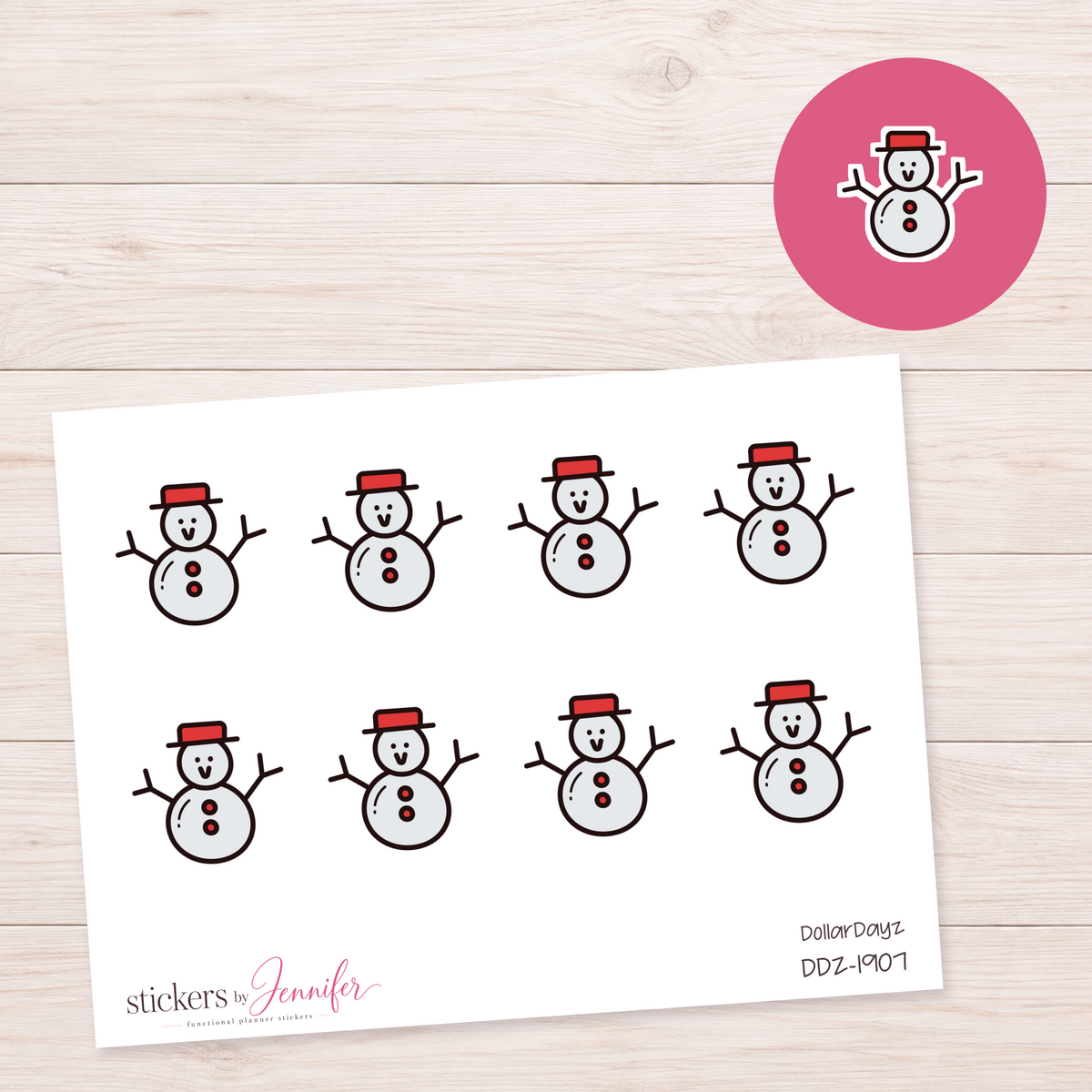 Snowman Icon Planner Stickers | DDZ-1907