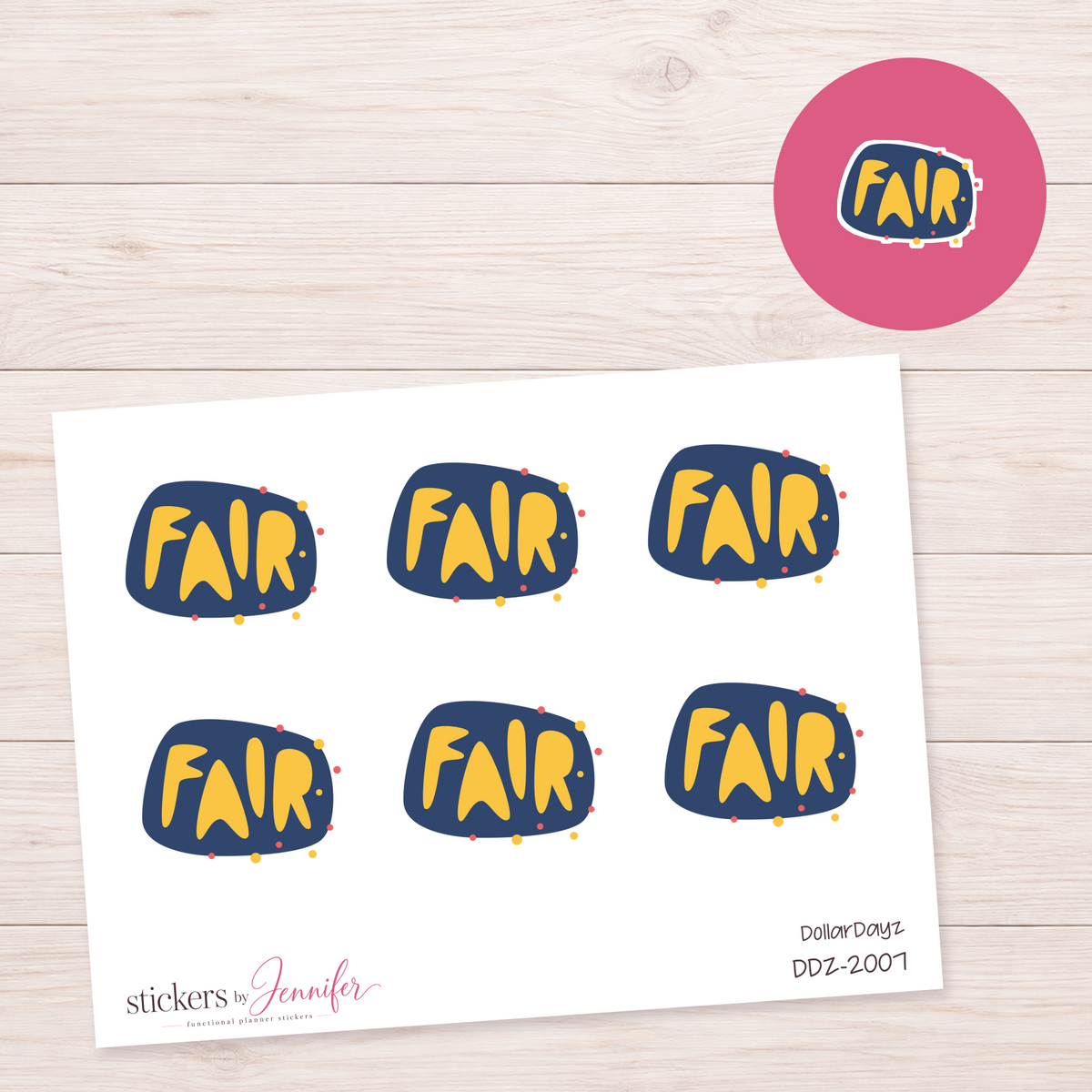 Fair Lettering Planner Stickers | DDZ-2007